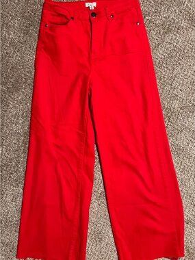 easel Wide Leg Pants in Bright Red
